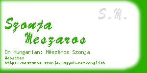 szonja meszaros business card