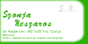 szonja meszaros business card